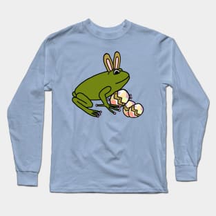 Funny Easter Bunny Ears Frog Long Sleeve T-Shirt